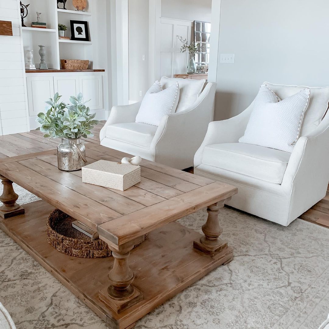 Farmhouse Elegance with Rustic Wood