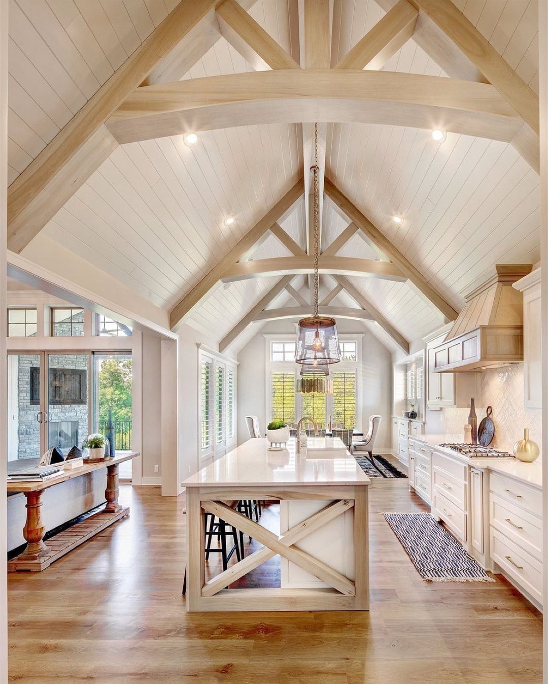 Farmhouse Style with a Vaulted Ceiling