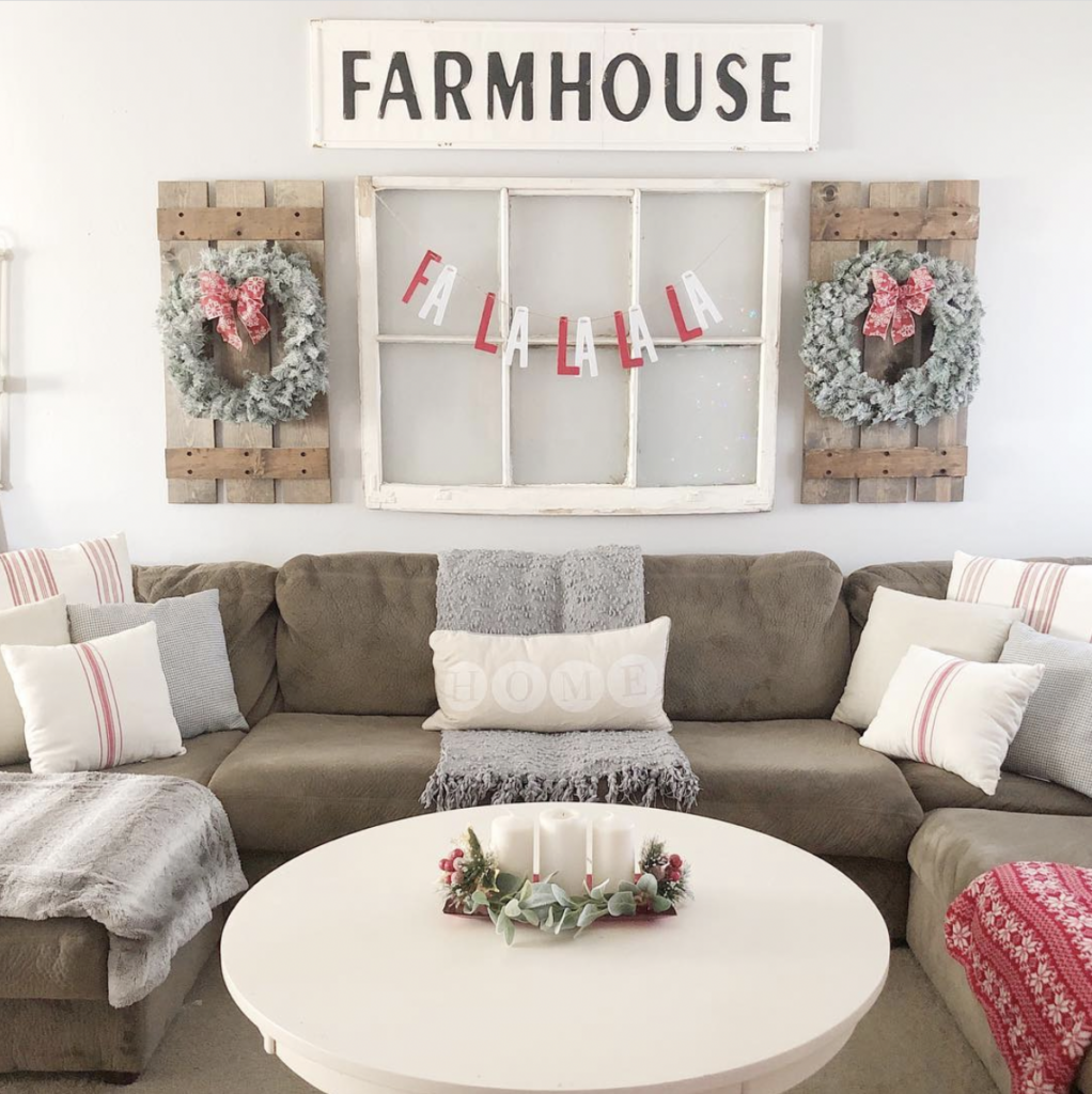 Farmhouse Wood Window Frame Decor