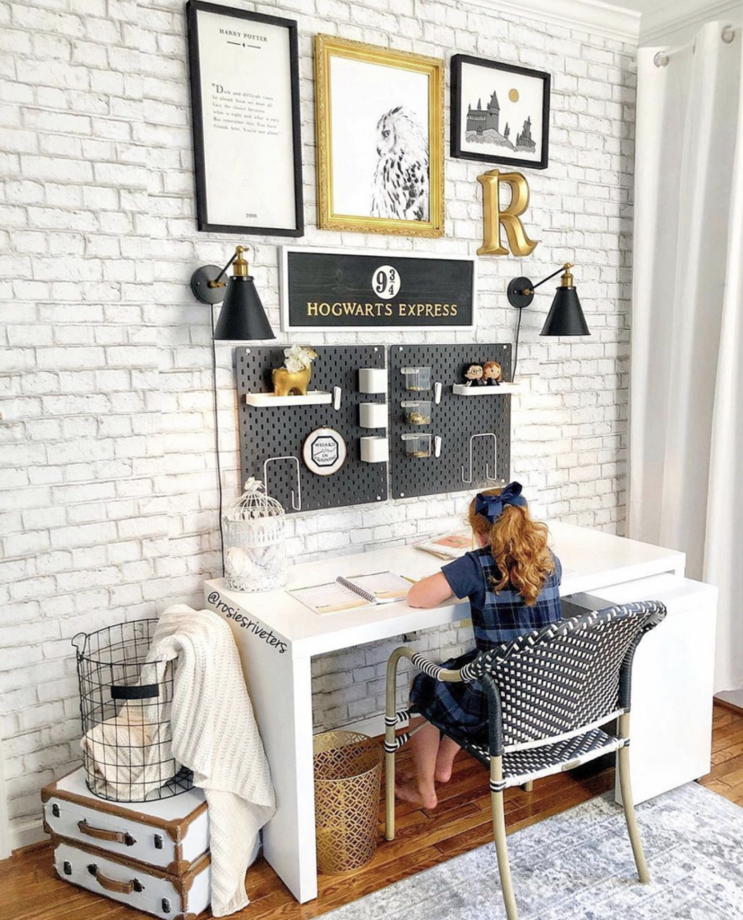 Faux Brick Accent for a Harry Potter Bedroom