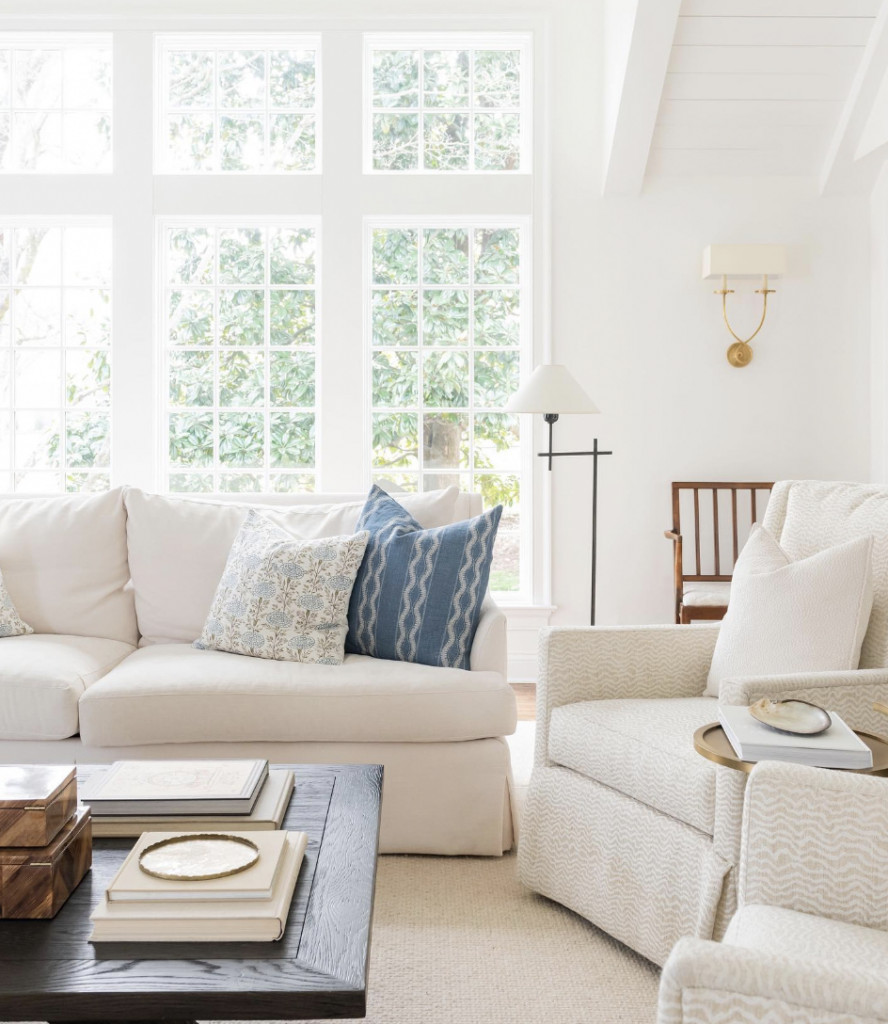Flat Window Trim in a Living Room