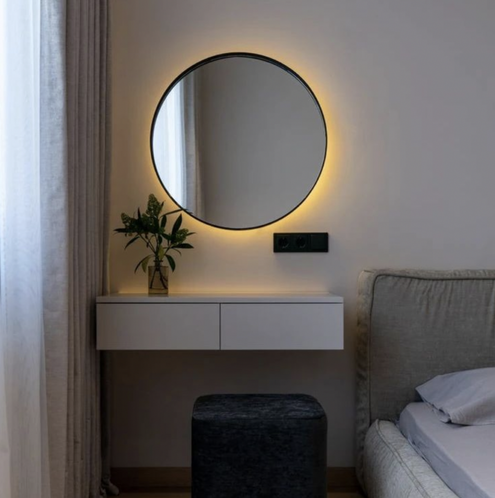 Floating Bedroom Vanity Mirror