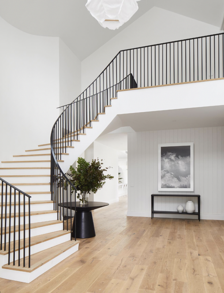 Floating Staircase in Dark Wood