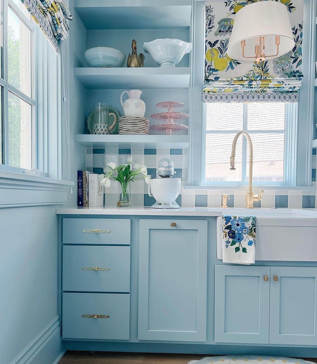 Floral Kitchen Window Blinds