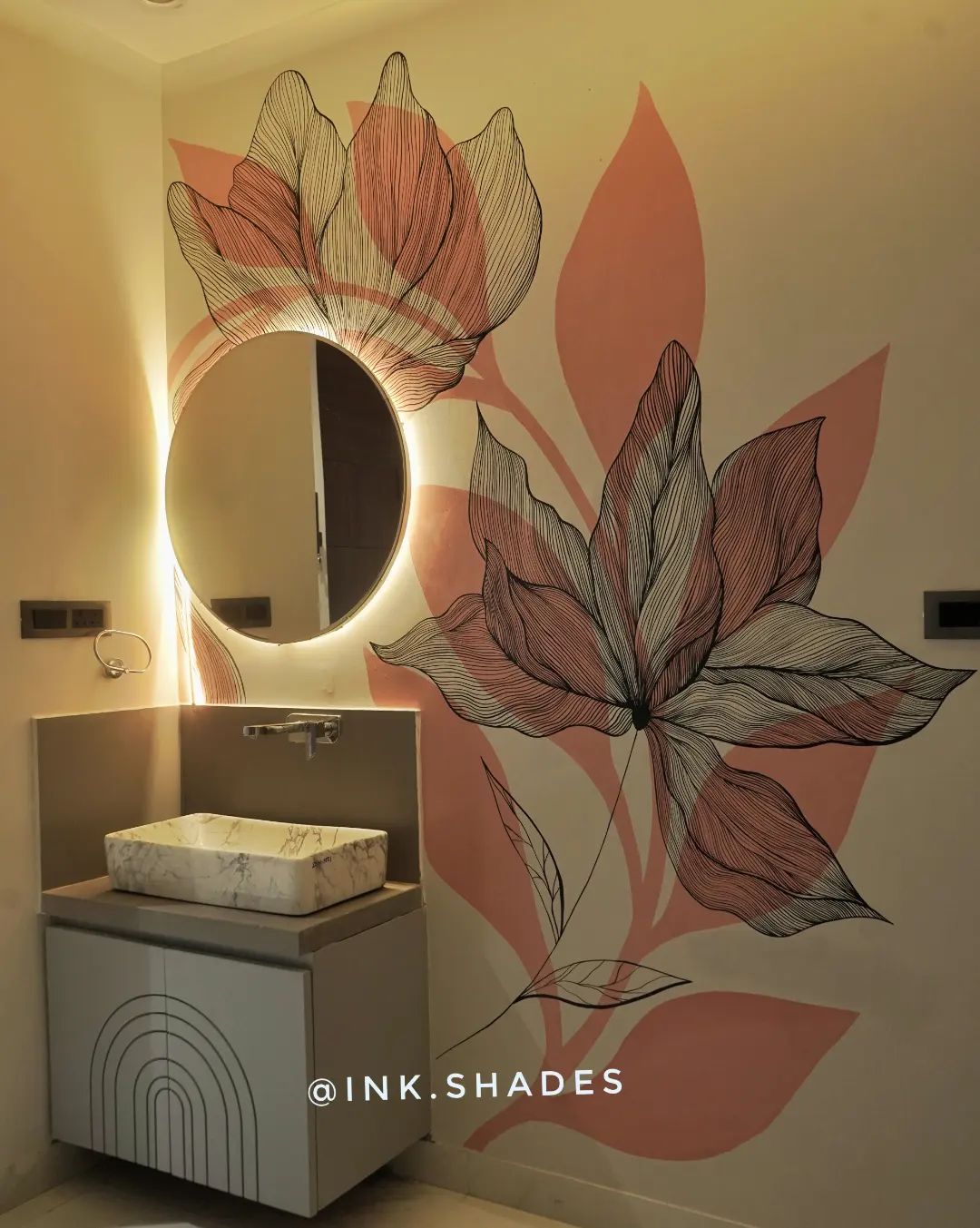 Floral Vanity Wall