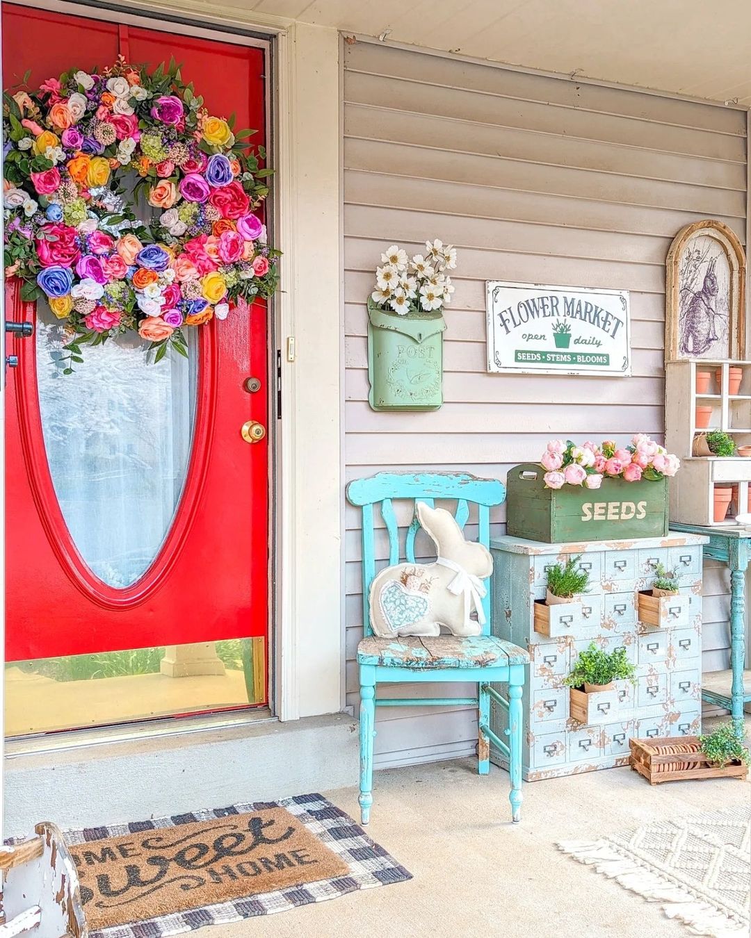 Vintage Charm with a Floral Welcome