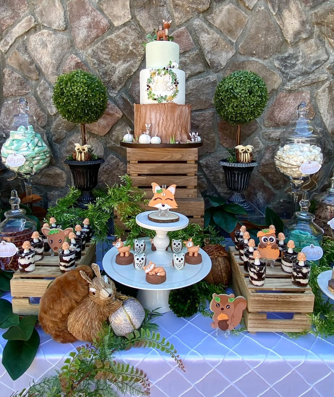 Forest Baby Shower Theme with Sweets and Cozy Details