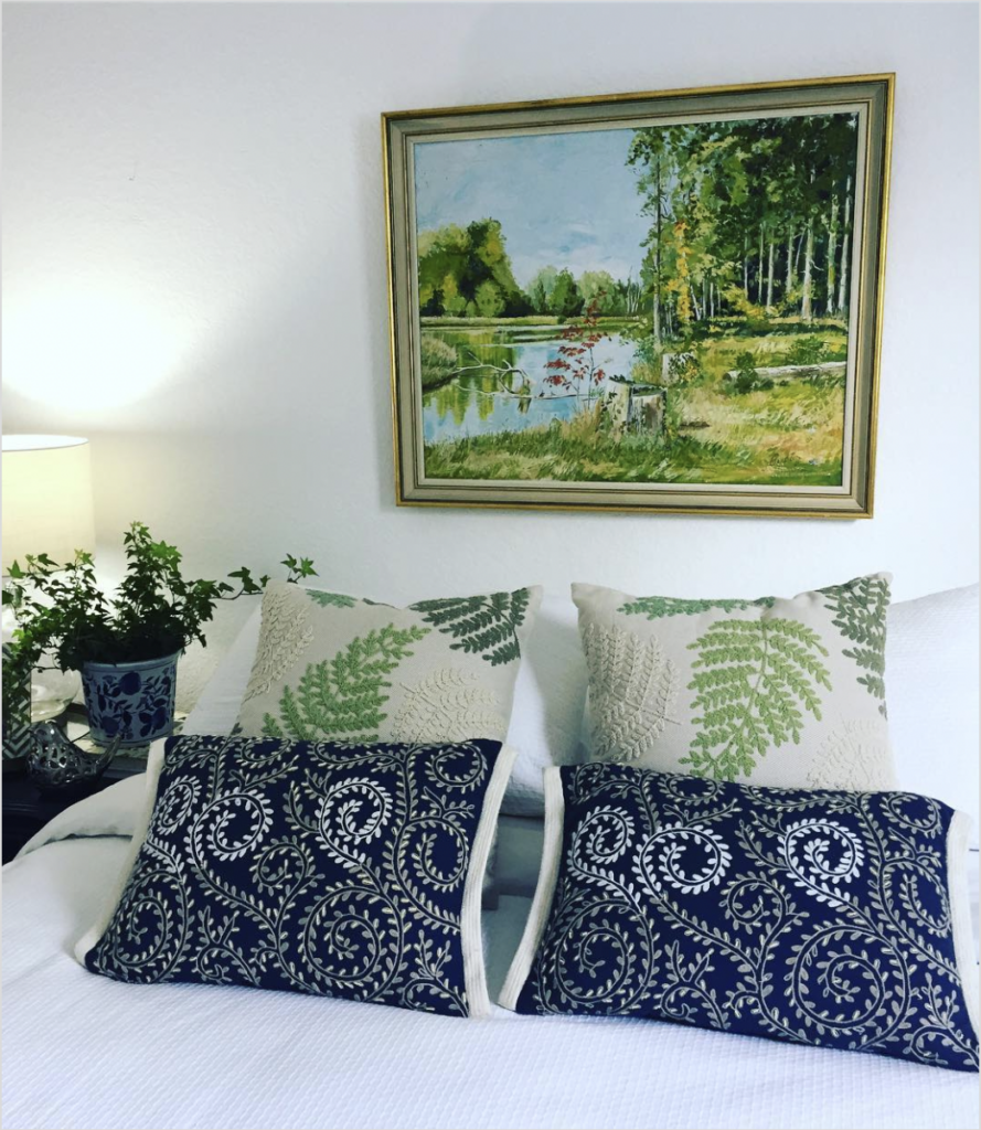 Framed Canvas Above the Bed