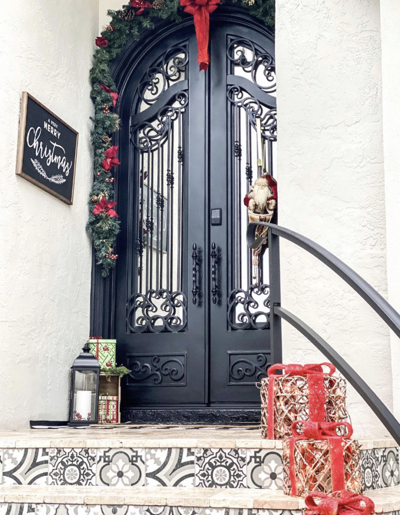Front Door in Black with Matching Hardware
