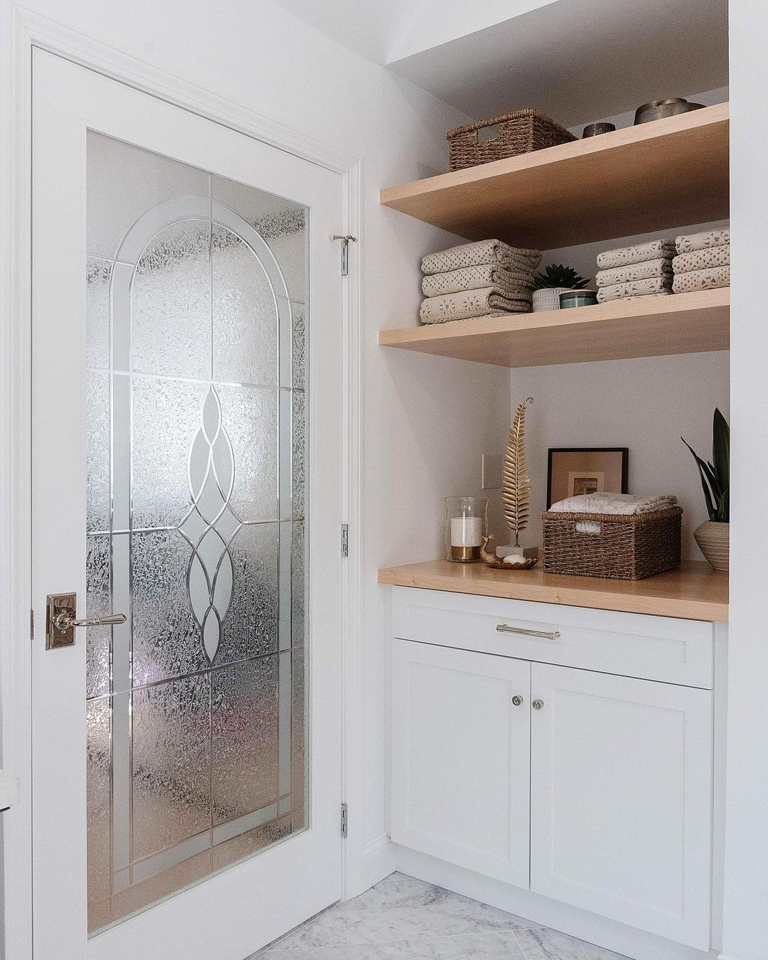 Frosted Glass Bathroom Door