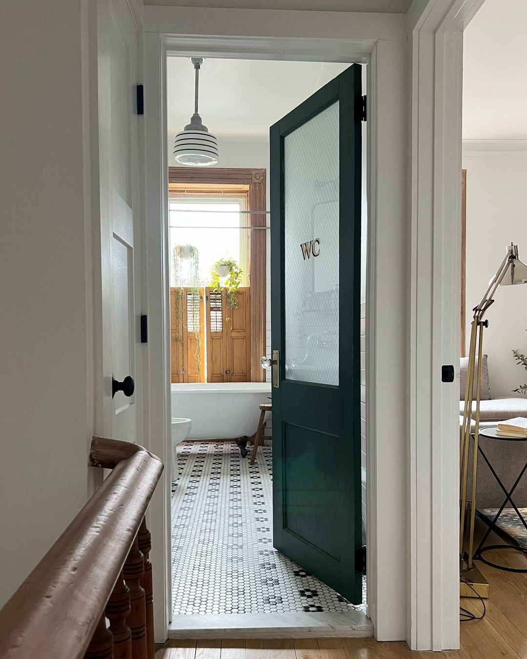 Frosted Glass in a Vintage-Inspired Door