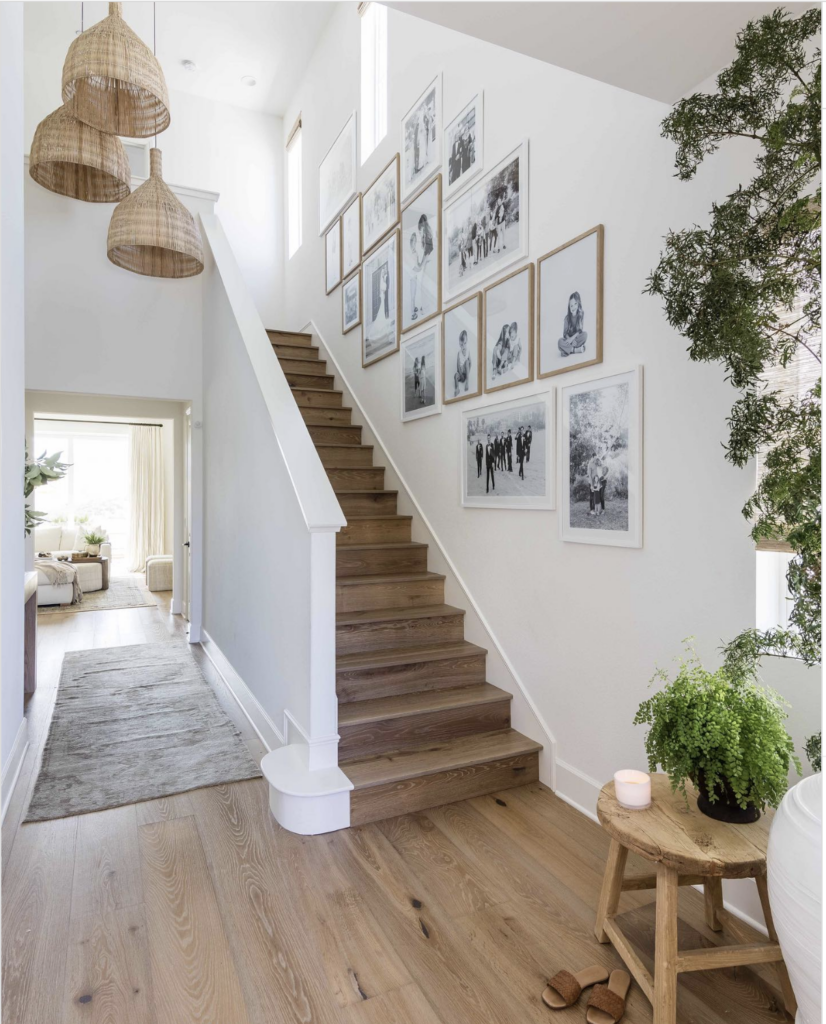 Gallery Wall at Entryway Stairs