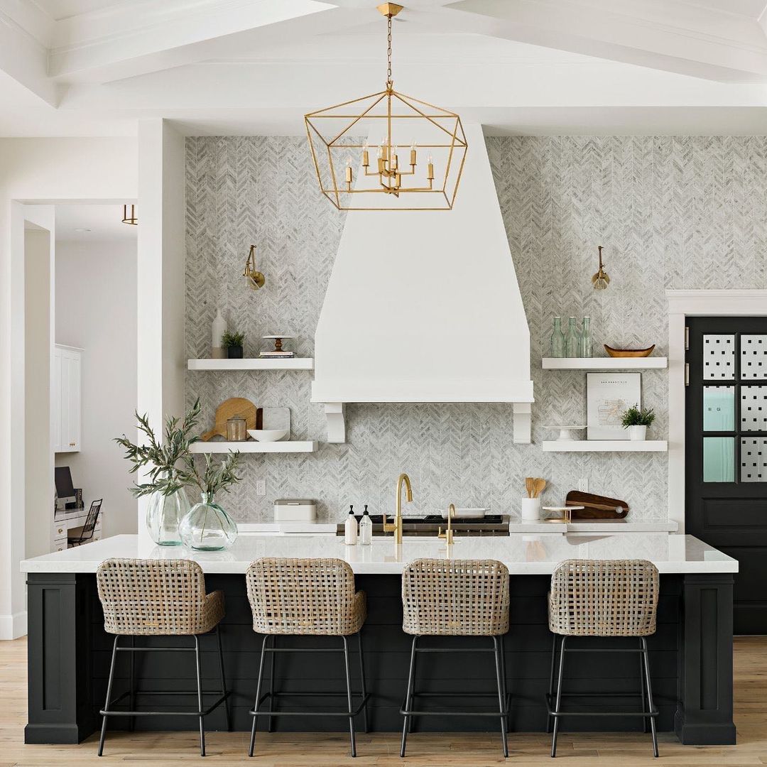 Geometric Herringbone Kitchen Design