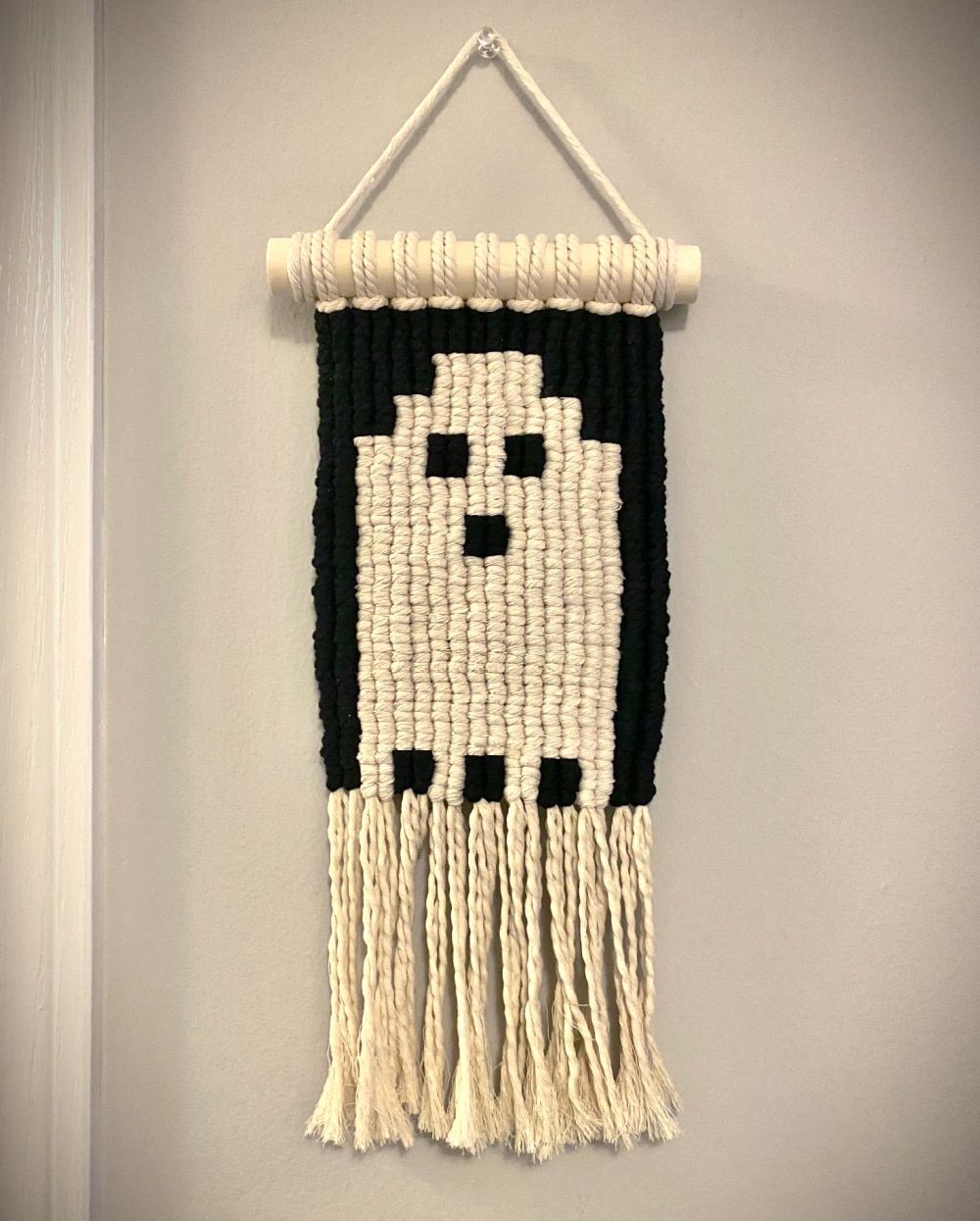 Cute Ghost Macrame Wall Hanging