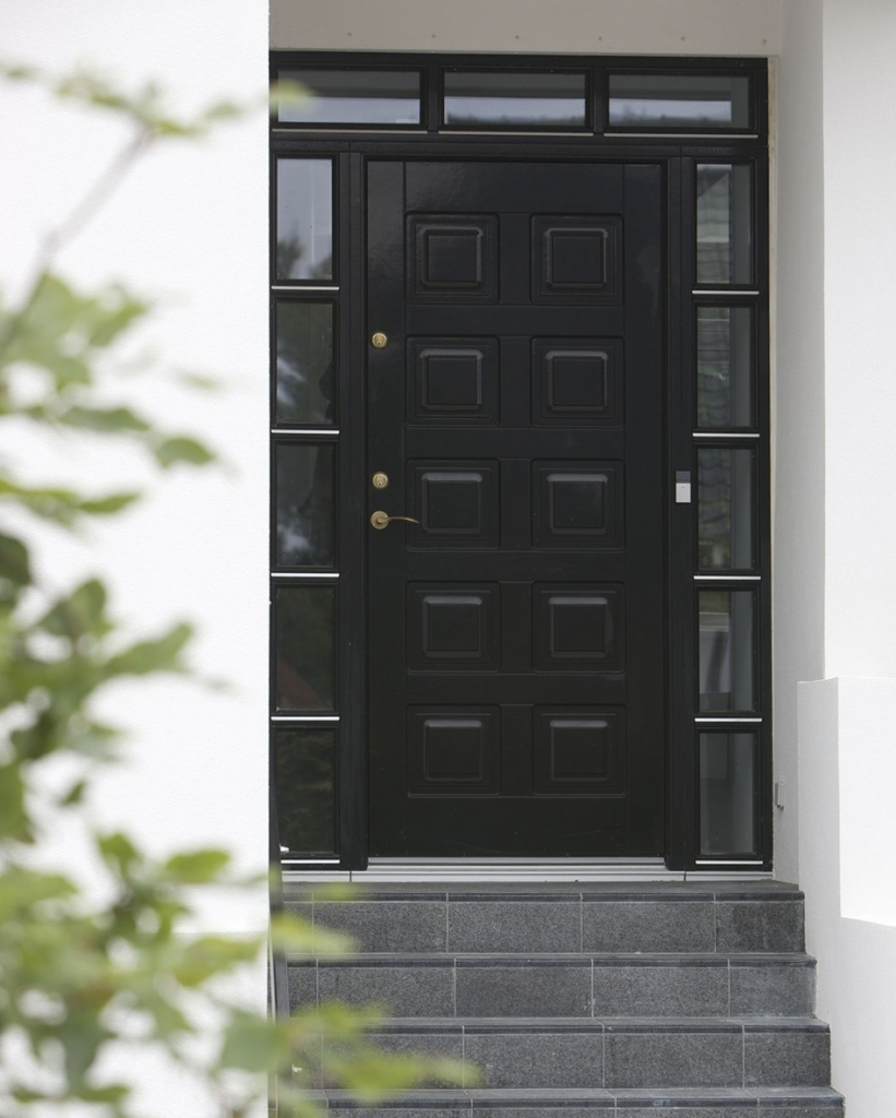 Glass-Sided Black Front Door