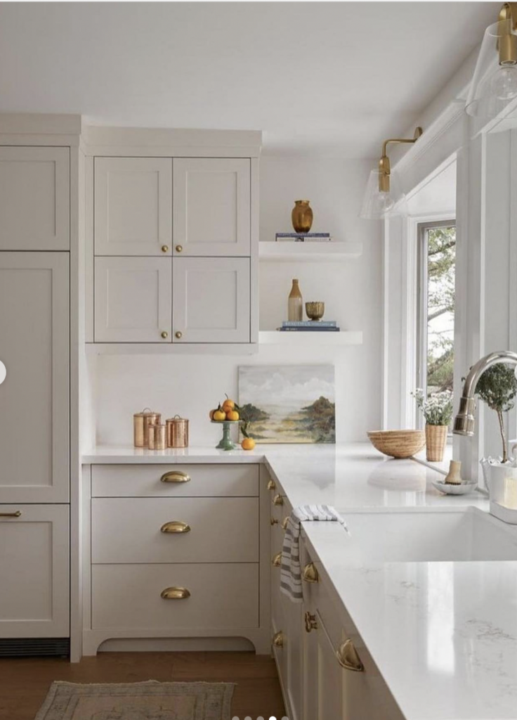 Gold and Glass Light for Above the Sink