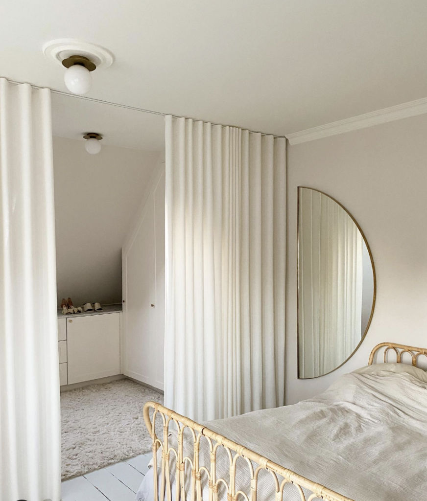 Gold Half-Circle Bedroom Mirror