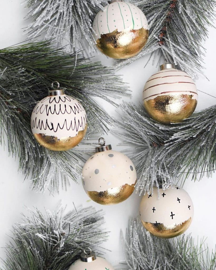 Golden Christmas Baubles