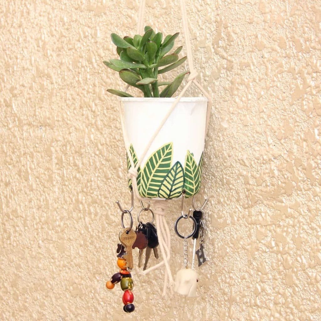 DIY Planter Key Holder 1