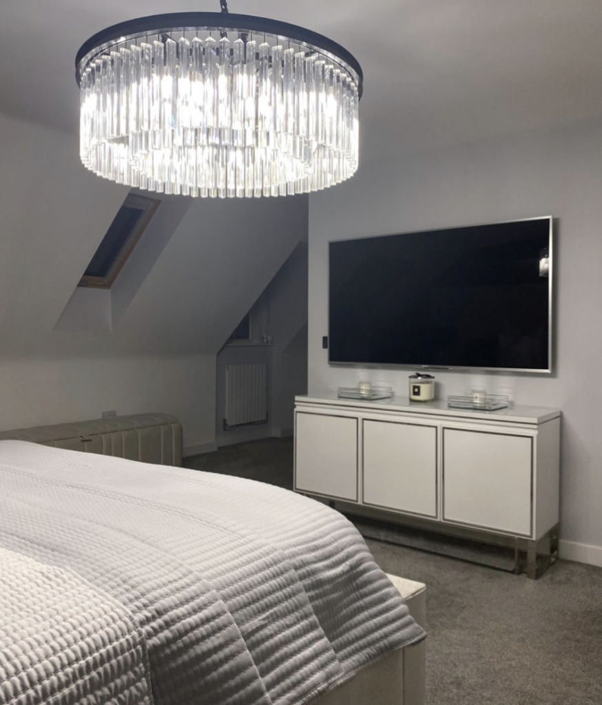 Grey Bedroom TV Unit