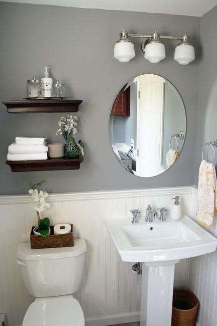 Half-Beadboard Bathroom Wall Treatment