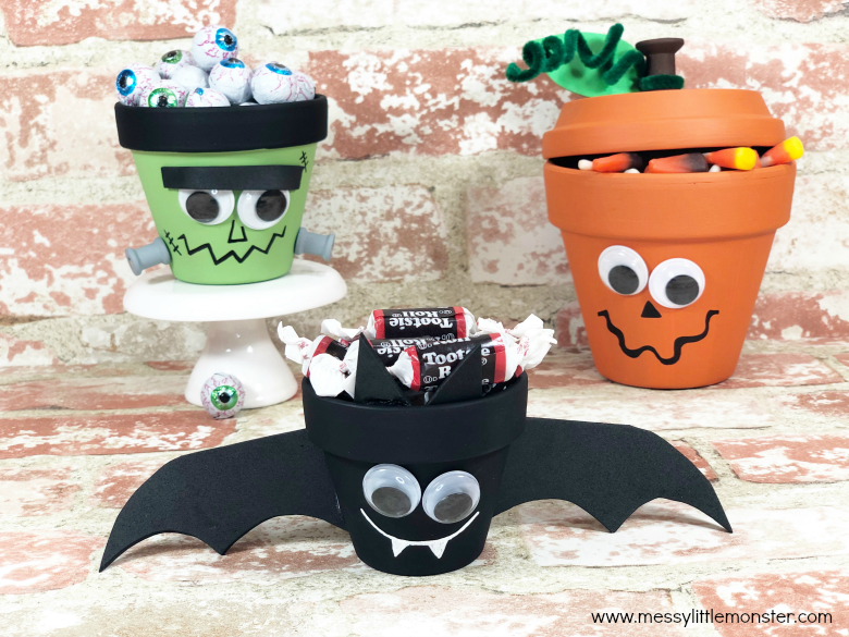 Halloween Clay Pots