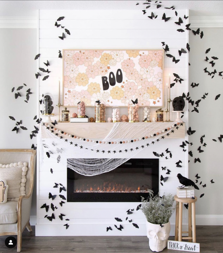 Halloween Fireplace Mantel Decor