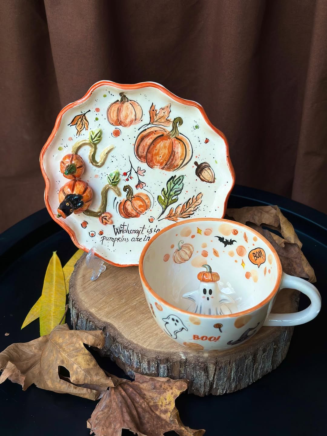 Halloween Tea Autumn Mugs
