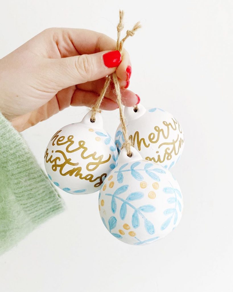 Handpainted Baubles for Merry Christmas
