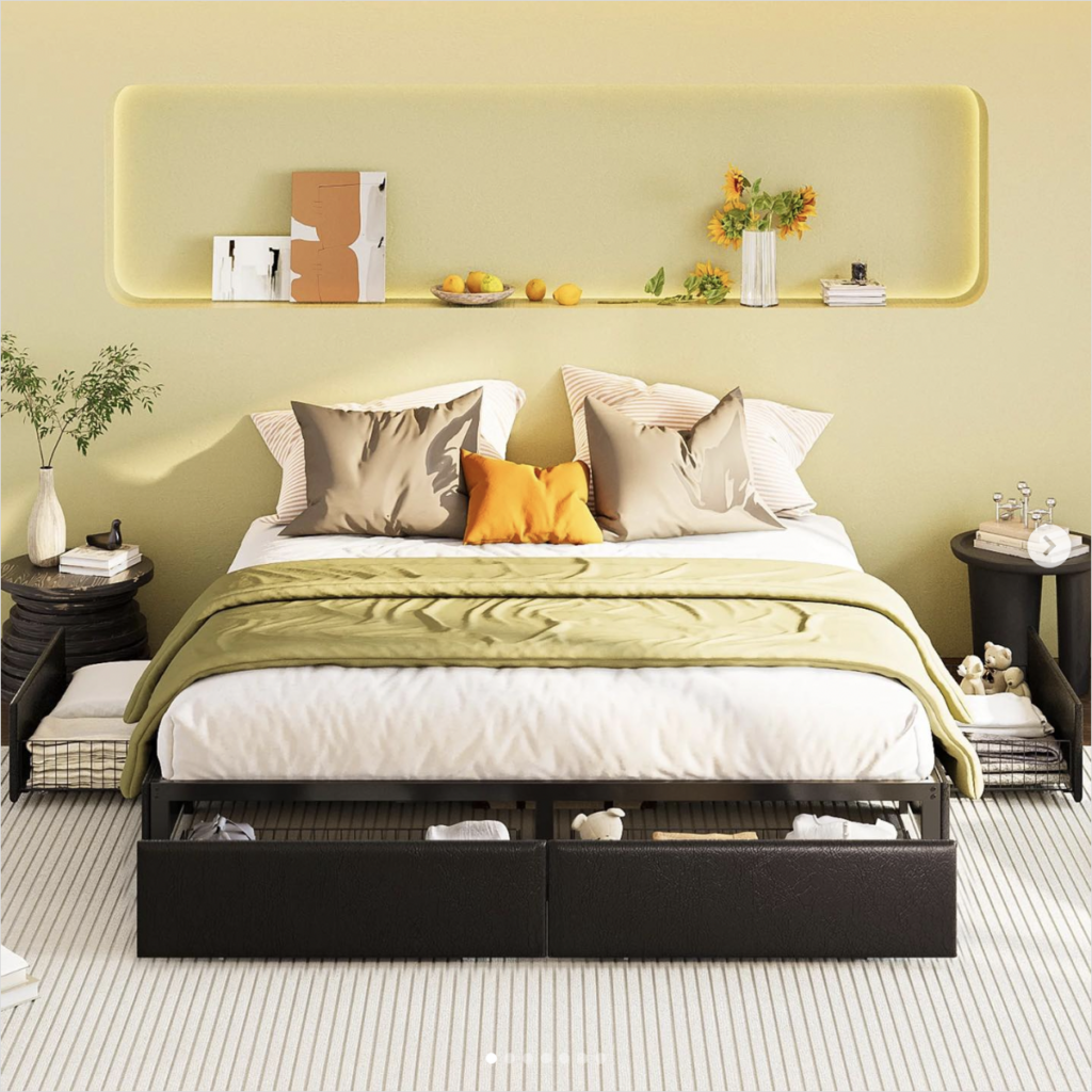 Headboard With a Shelf Built In for DIY