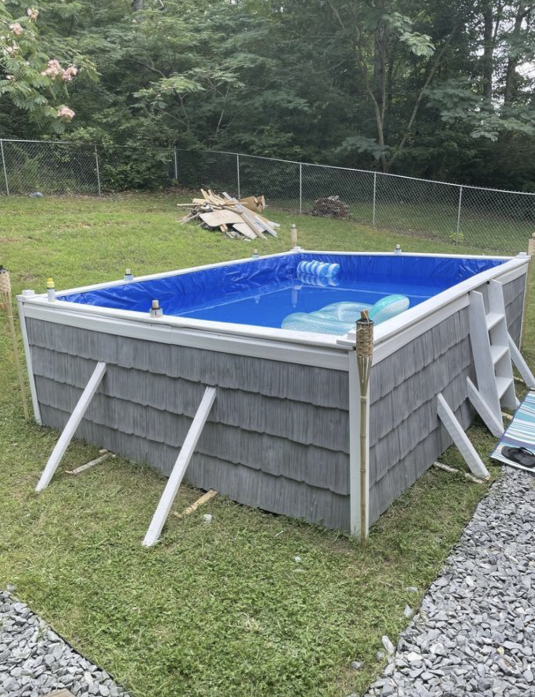 Hour Huge DIY Recycled Pallet Pool for Family Recreation with Twists Turns and Cannonballs