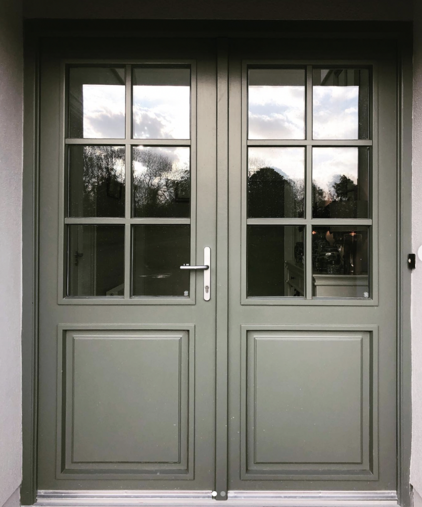 Hunter Green Glass Front Door