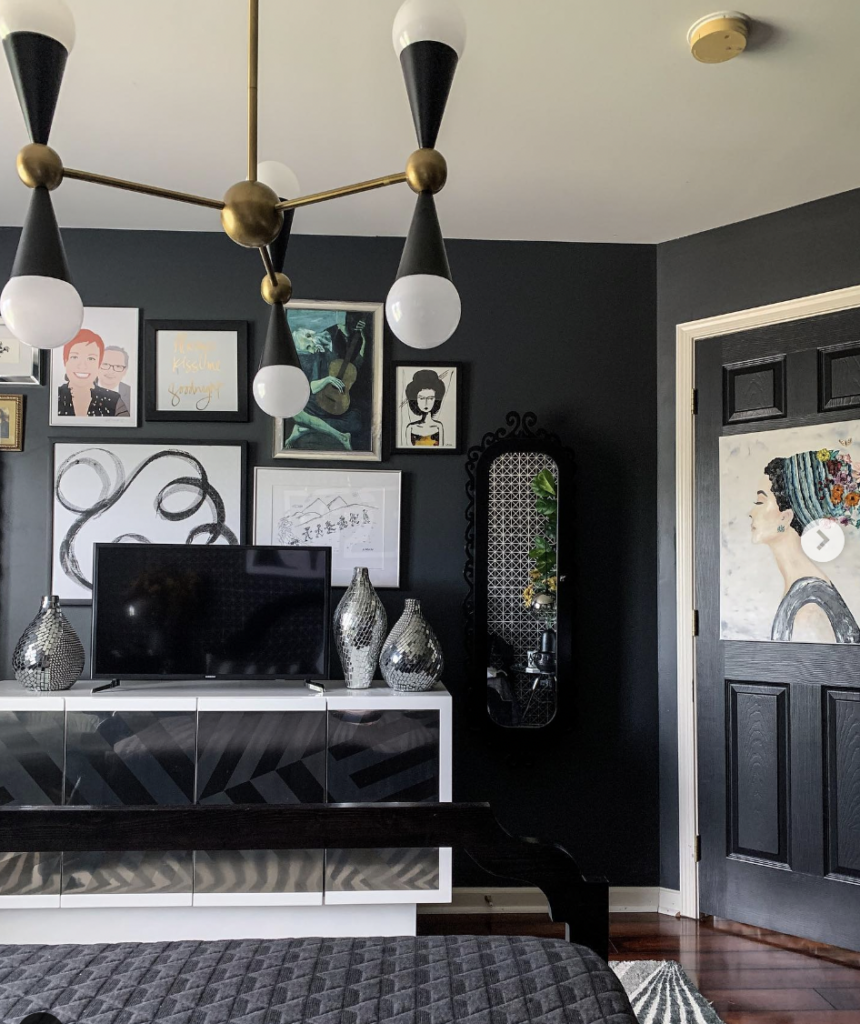 Industrial Black Accent Bedroom