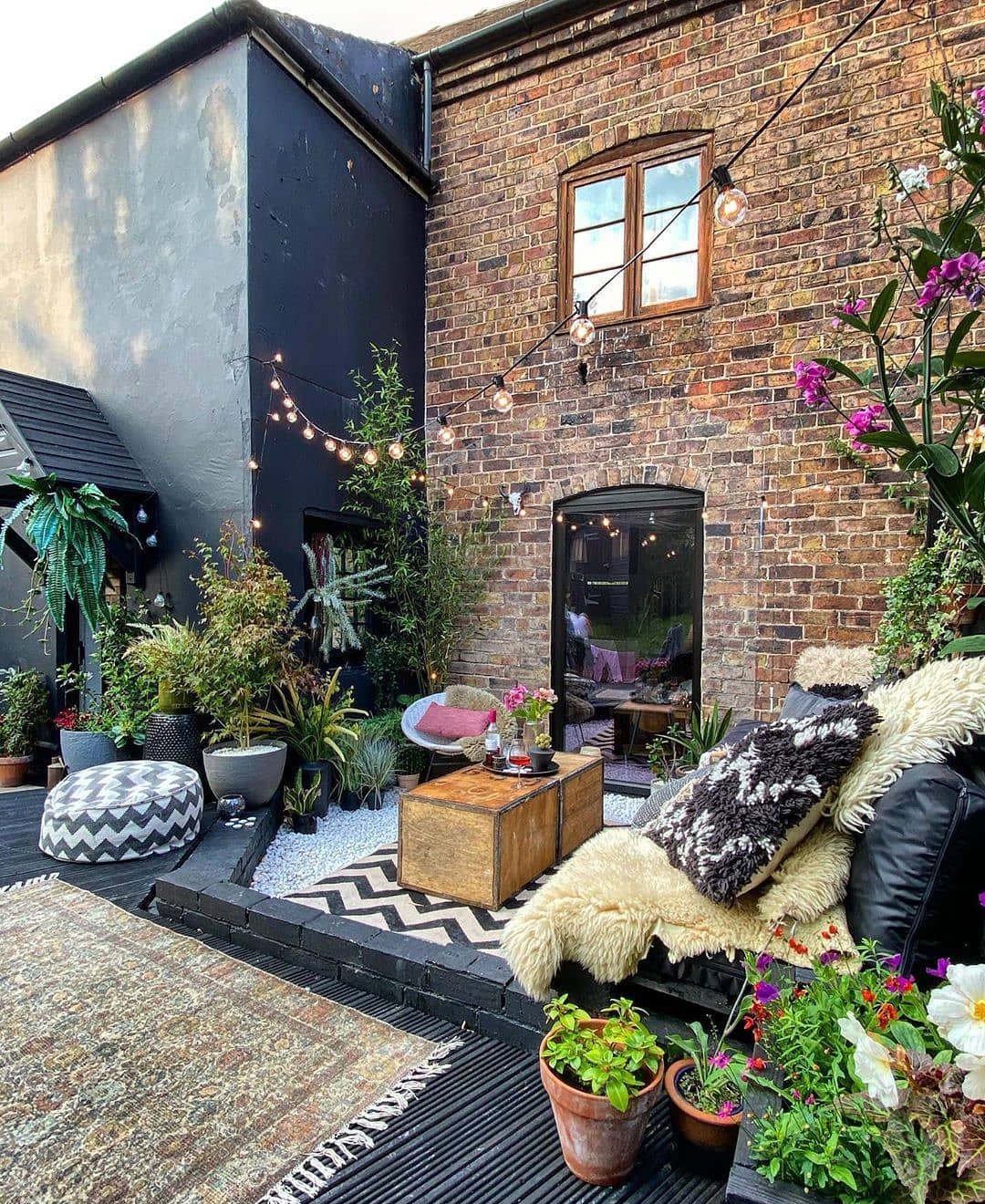 Industrial Charm Meets Bohemian Warmth - Bohemian Patio Decor