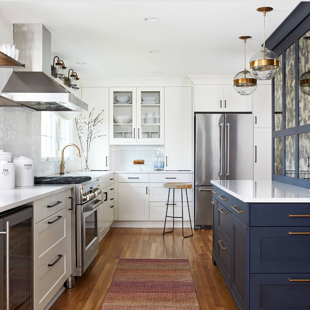 Industrial Chic Meets Classic Navy