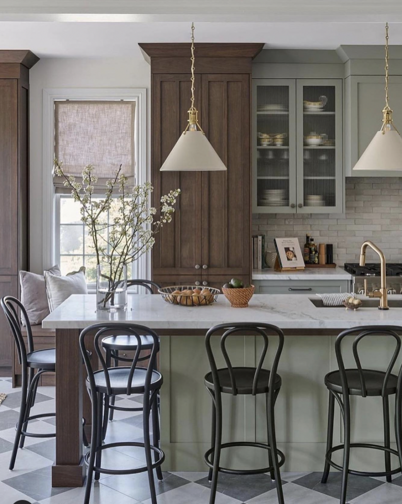 Inverted Cone Lighting Above the Sink