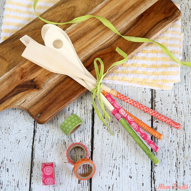 Kitchen utensil with washi tape decoration