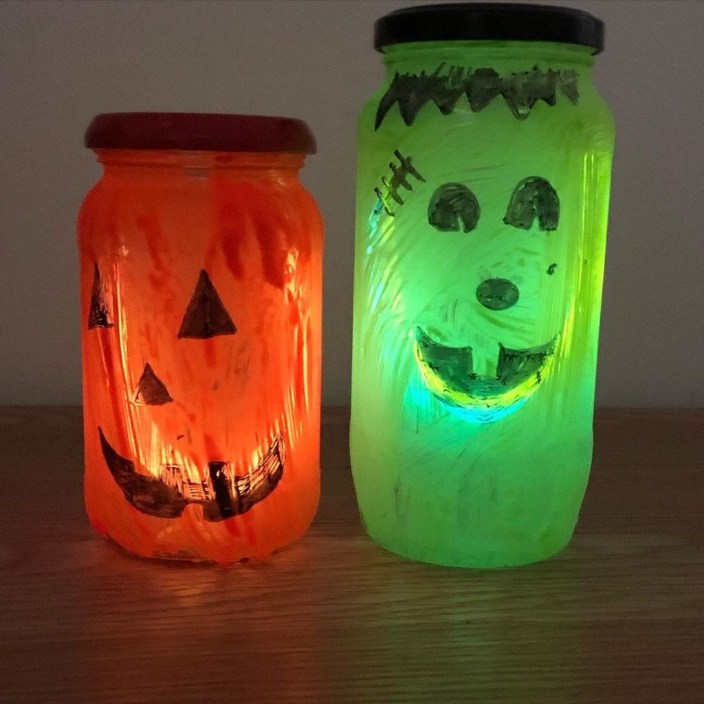 halloween lanterns mason jar crafts