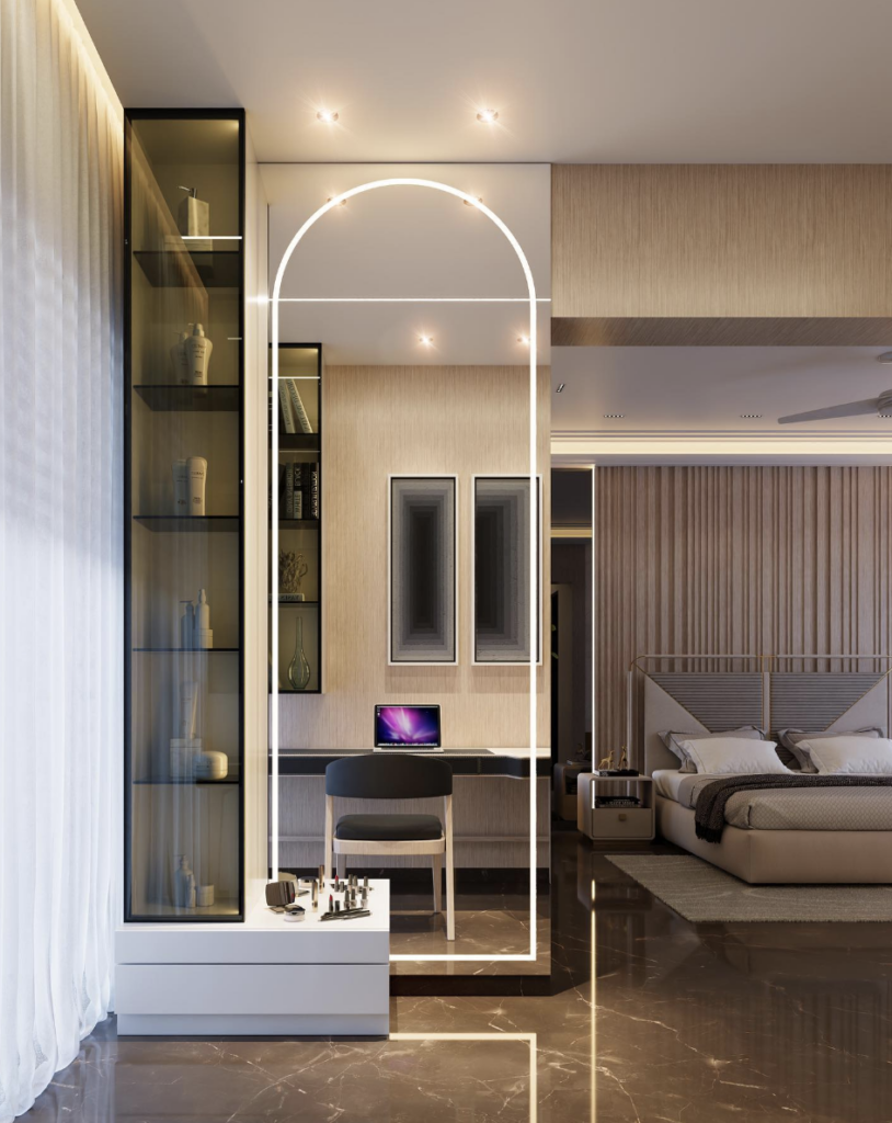 Large Arched Bedroom Mirror