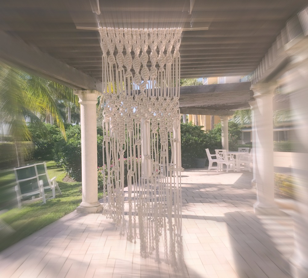 Large Macrame Wall Hanging With Double Half Hitch Knots