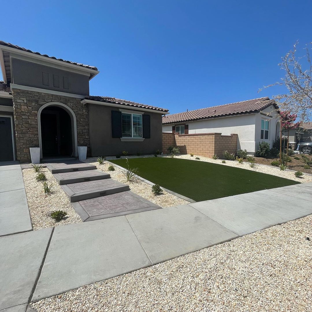 Large Gray Front Steps