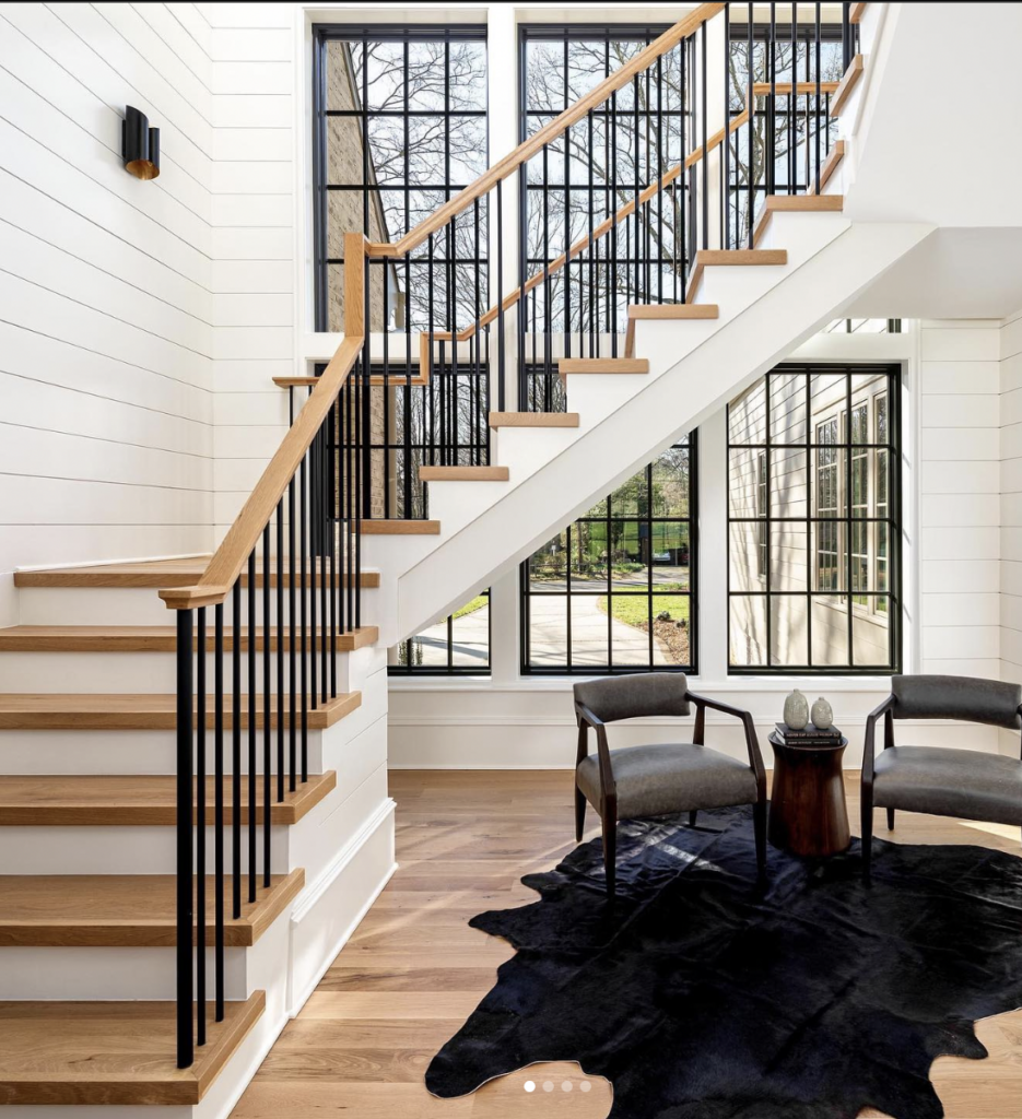 Large White Wood Staircase