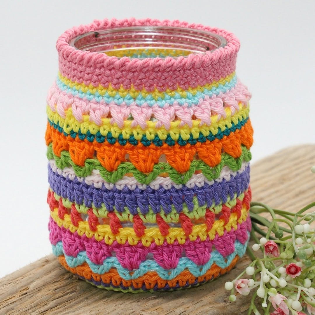 Layered Pastel Jar Cover