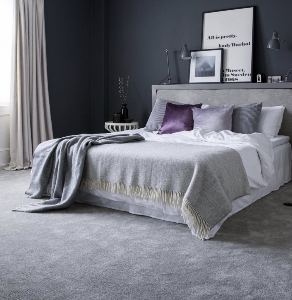 Light Grey Carpet with Dark Grey Wall