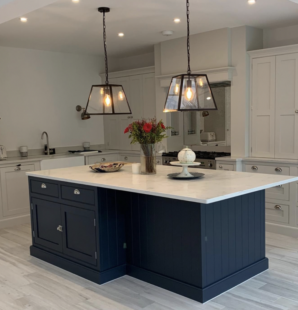 Light Wood Floor in a White Kitchen