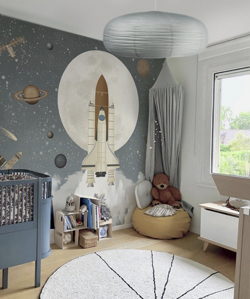 Little Boy Room with Grey Space Details