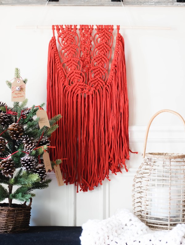 Holiday Inspired Macrame Wall Hanging