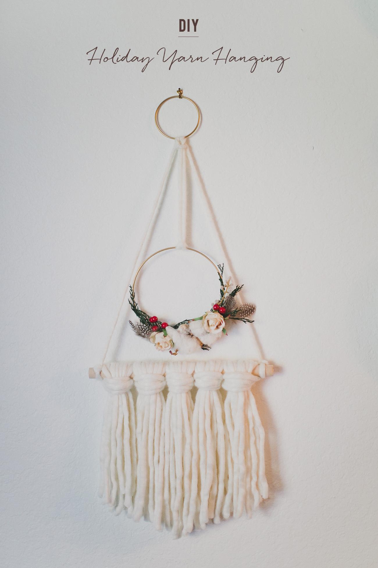 Holiday Yarn Macrame Wall Hanging