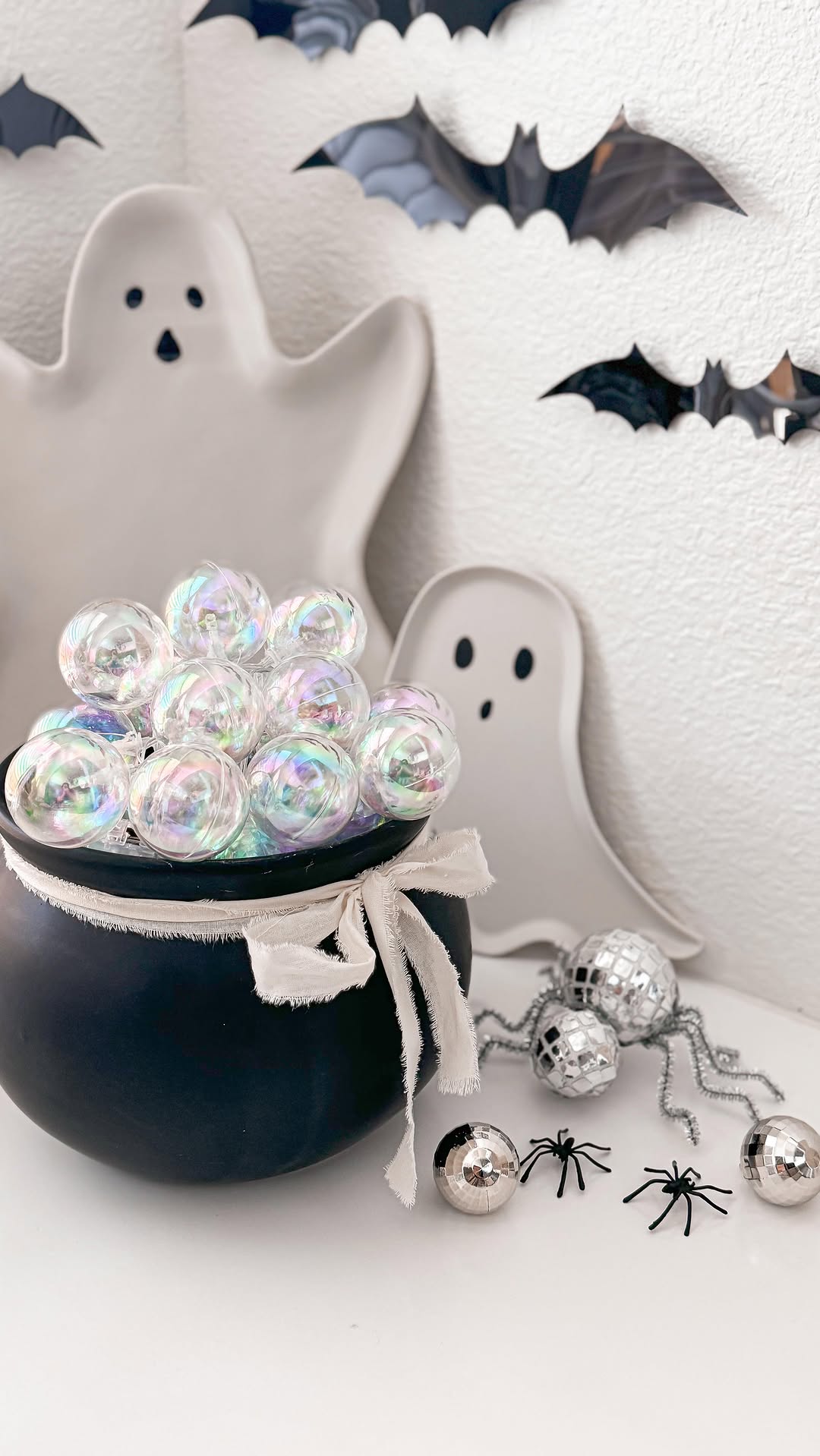 Matte Black Halloween Cauldron
