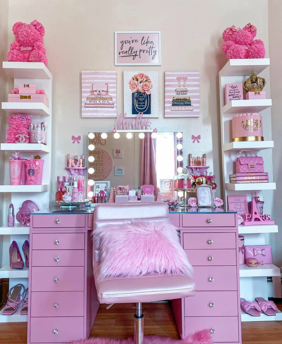 Maximalist Glam Barbiecore Room